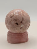 Carnelian Flower Agate Sphere – 1.2 oz Mini Crystal for Creativity, Joy & Gentle Growth
