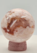 Carnelian Flower Agate Sphere – 4.7 oz Polished Crystal for Creativity, Joy & Emotional Growth