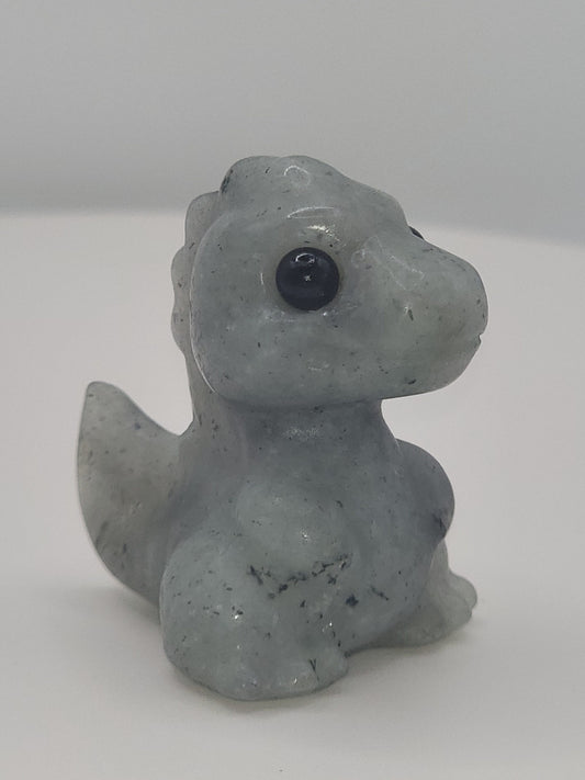 Small Labradorite Dinosaur – Iridescent Crystal Carving for Intuition, Protection & Transformation