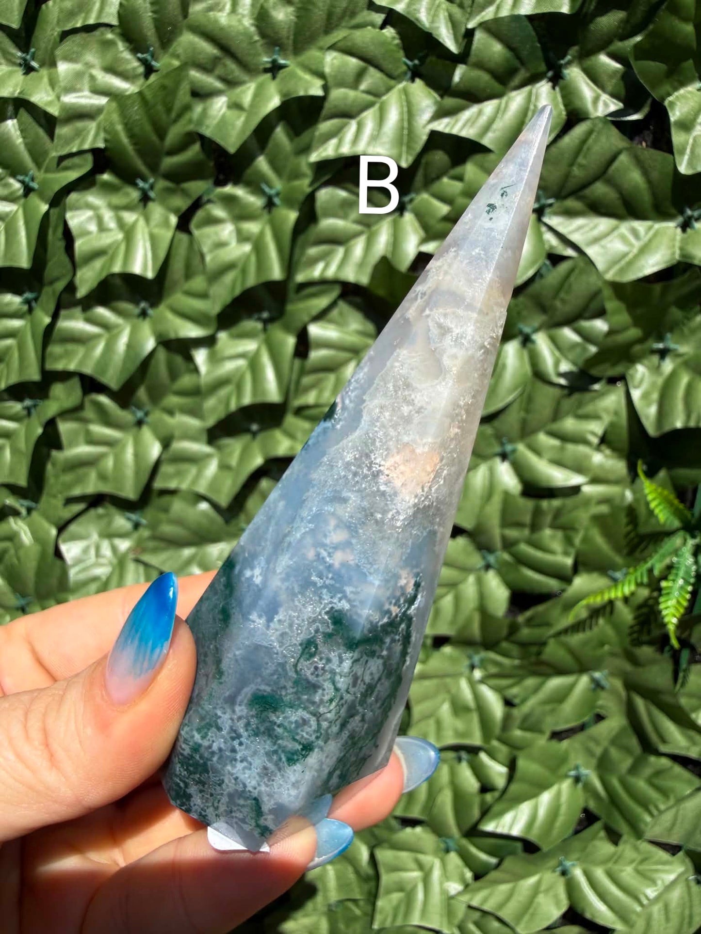 Tree & Moss Agate Diamond Points — Stability • Growth