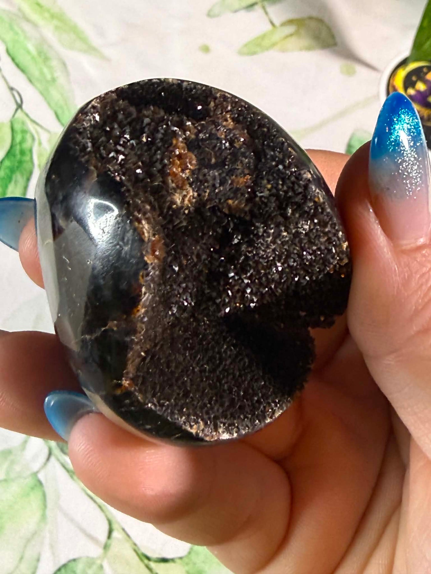 Druzy Septarian Egg Medium– Grounding • Strength