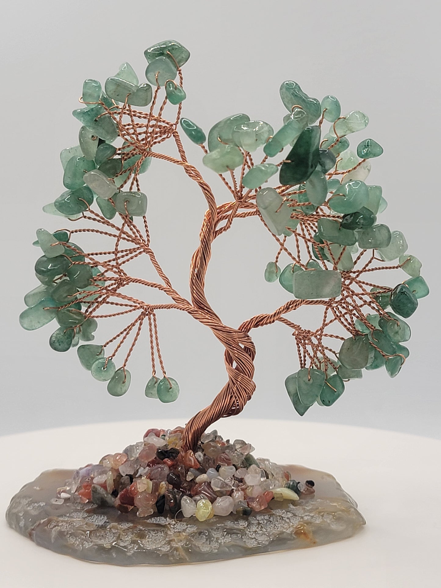 Small Green Agate Gemstone Tree – Crystal Tree for Balance, Growth & Harmony
