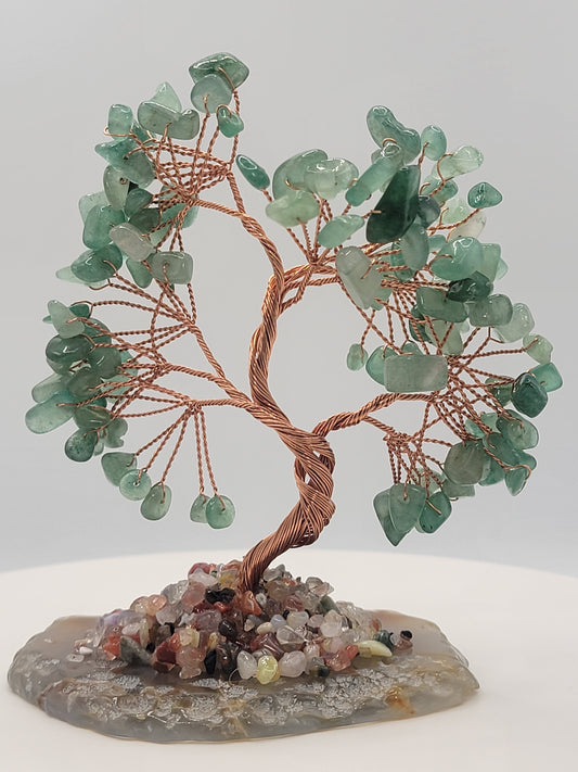 Small Green Agate Gemstone Tree – Crystal Tree for Balance, Growth & Harmony