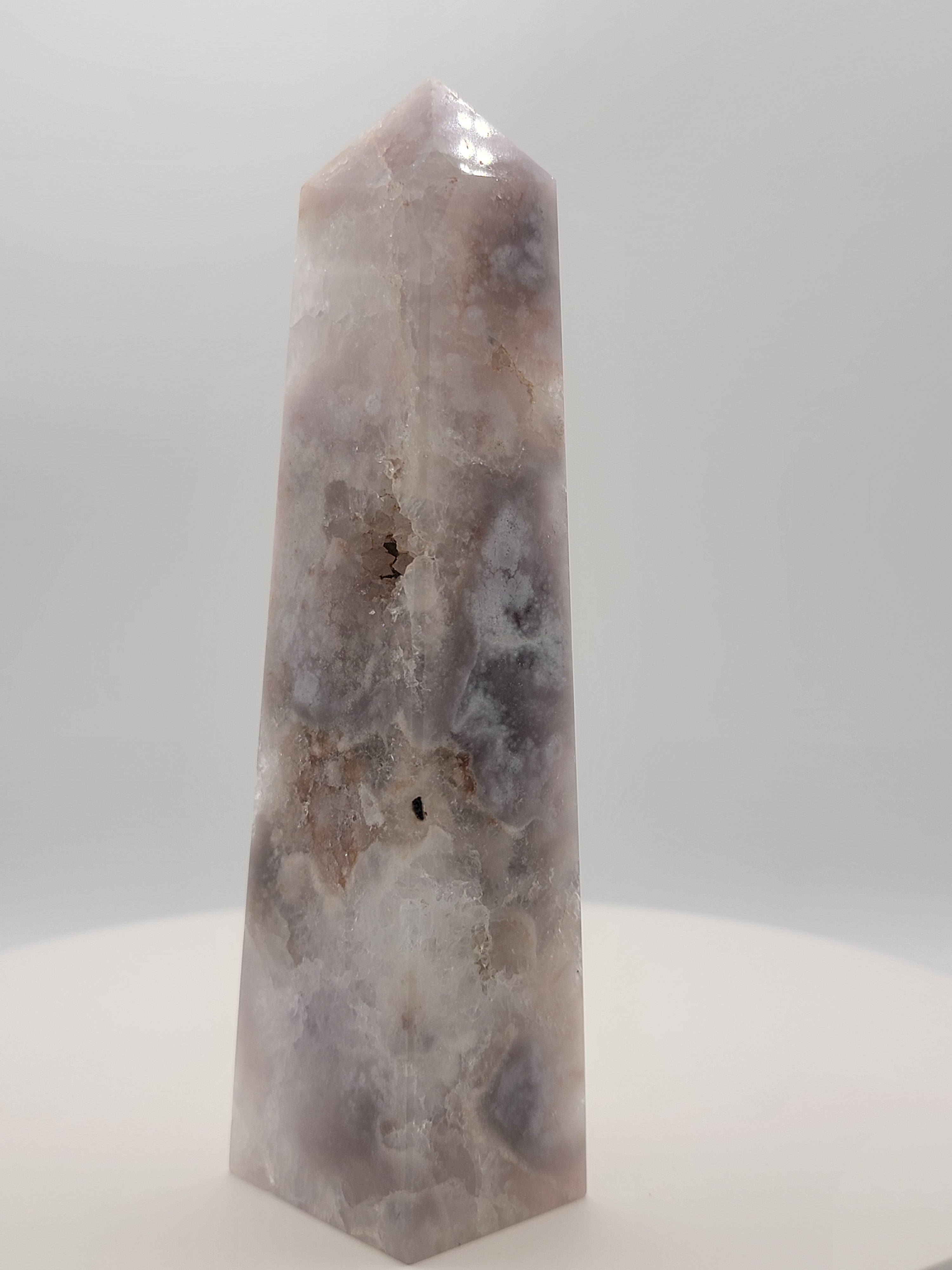 Pink Amethyst Druzy Tower – Radiant Crystal for Heart Healing, Serenity & Soft Feminine Energy