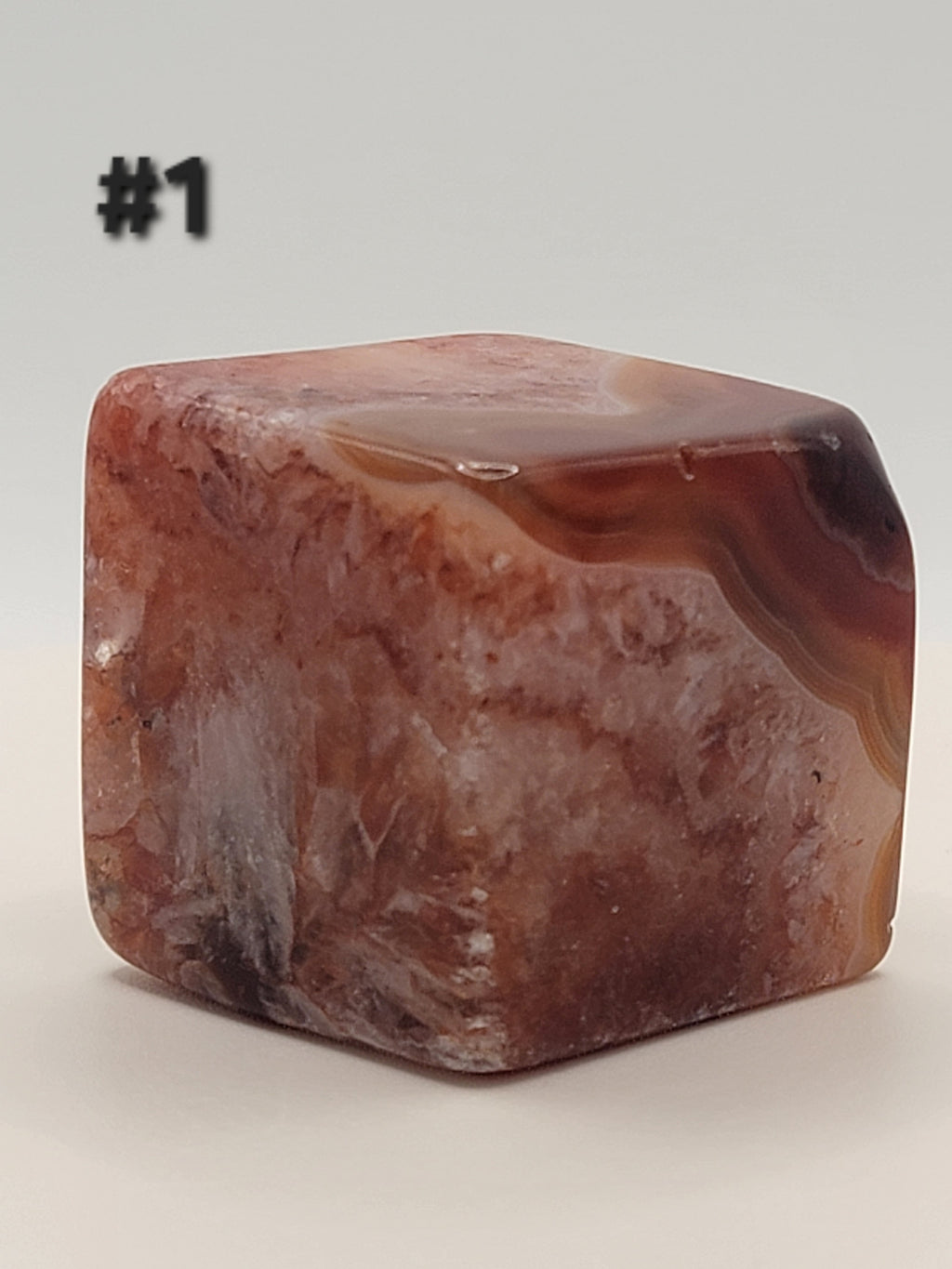 Carnelian Cube – 3 oz Polished Crystal for Strength, Creativity & Grounded Vitality