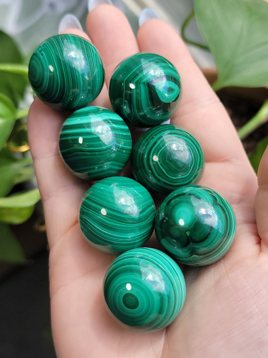 Malachite Mini Sphere | Hand‑Polished Crystal of Transformation