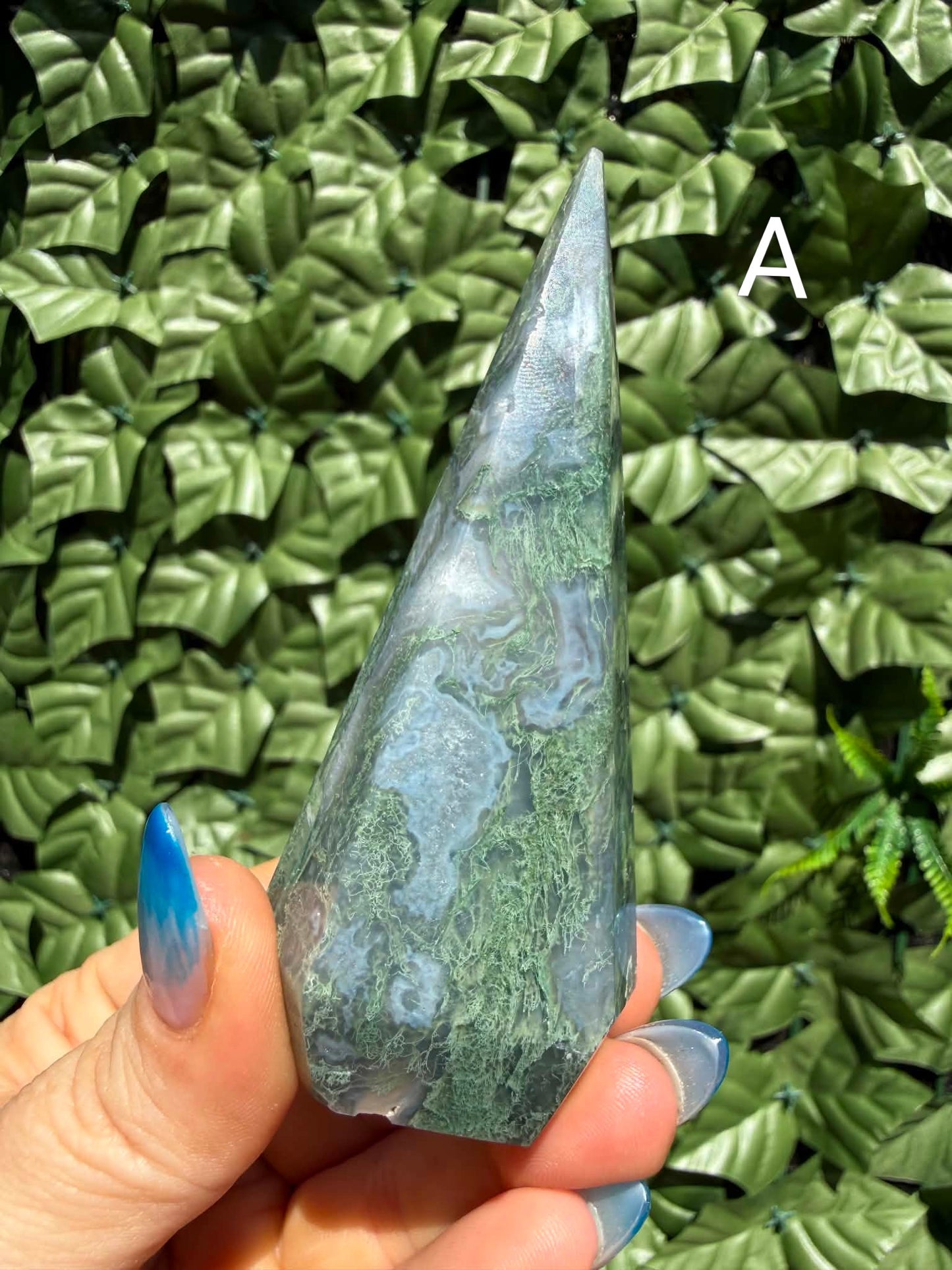 Tree & Moss Agate Diamond Points —Stability • Growth