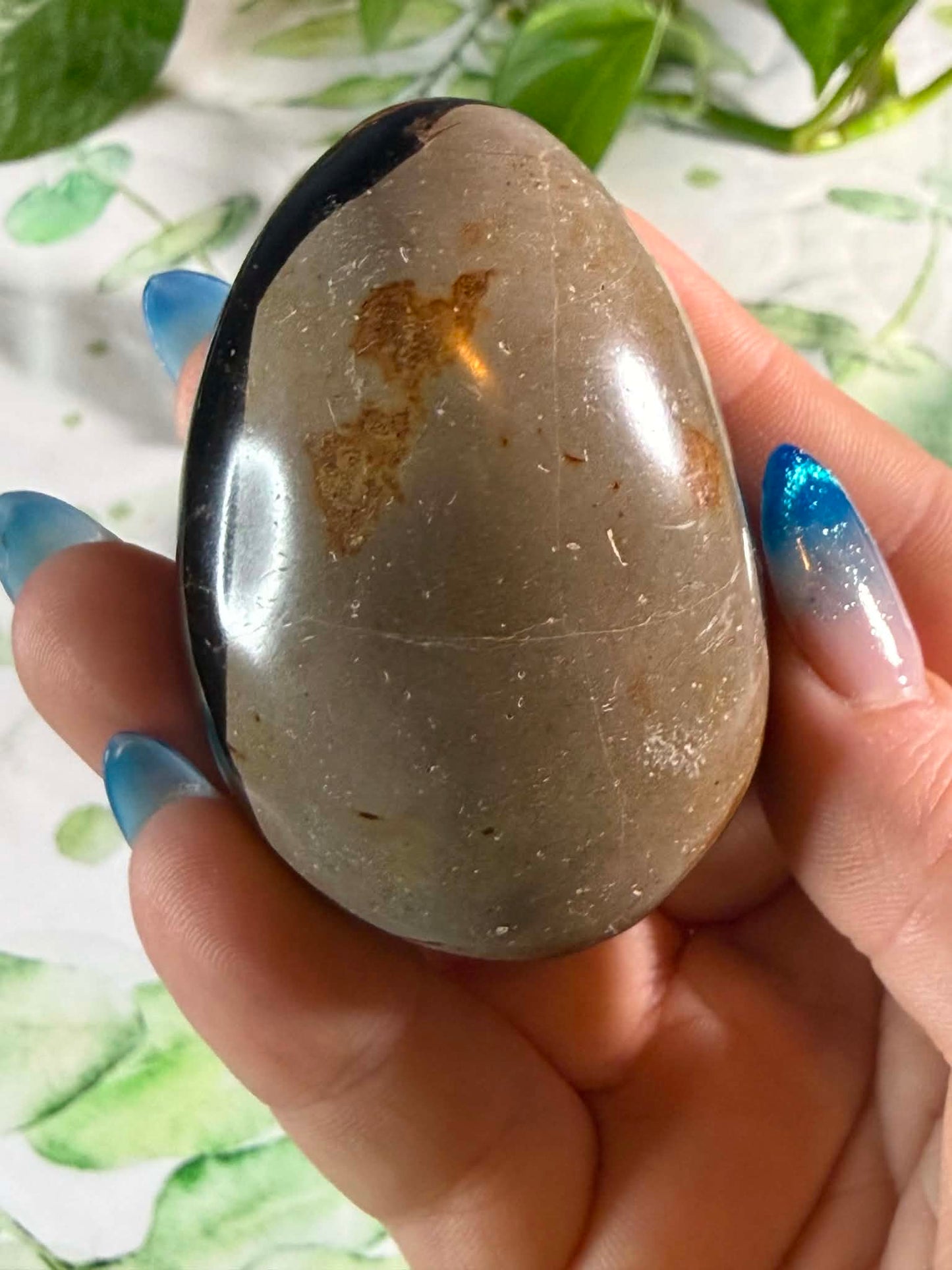 Druzy Septarian Egg Medium– Grounding • Strength