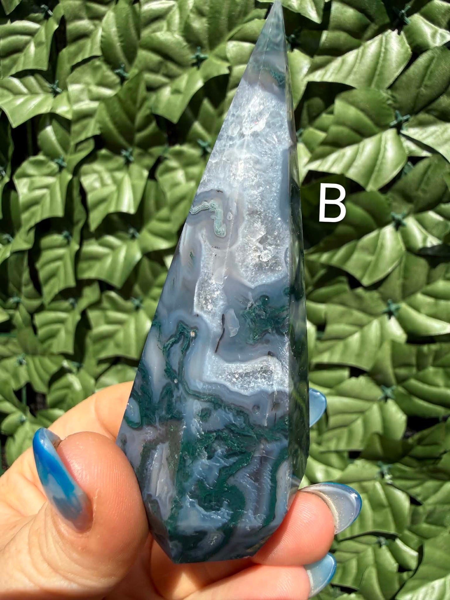 Tree & Moss Agate Diamond Points —Stability • Growth