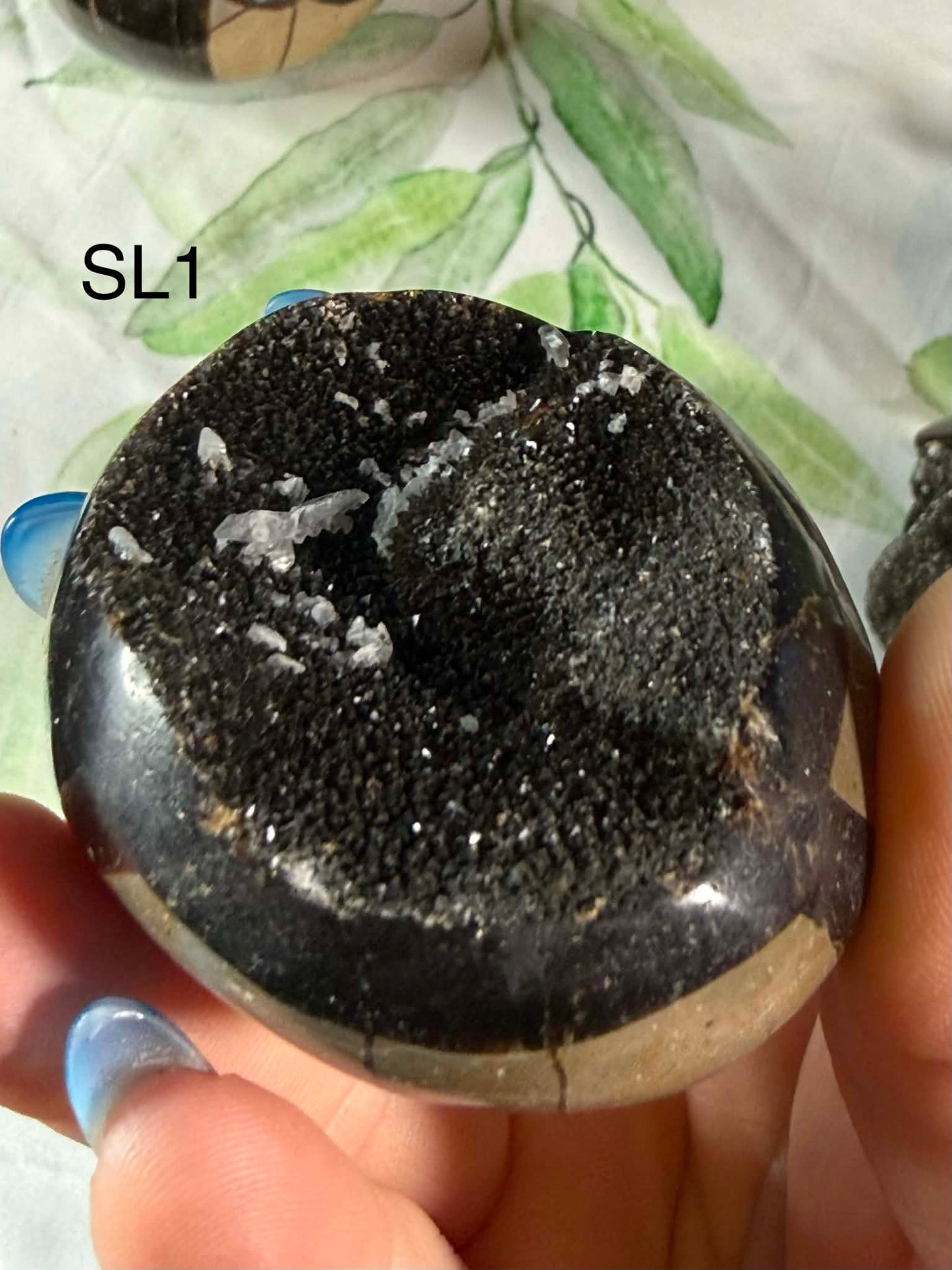 Druzy Septarian Egg Large– Grounding • Strength