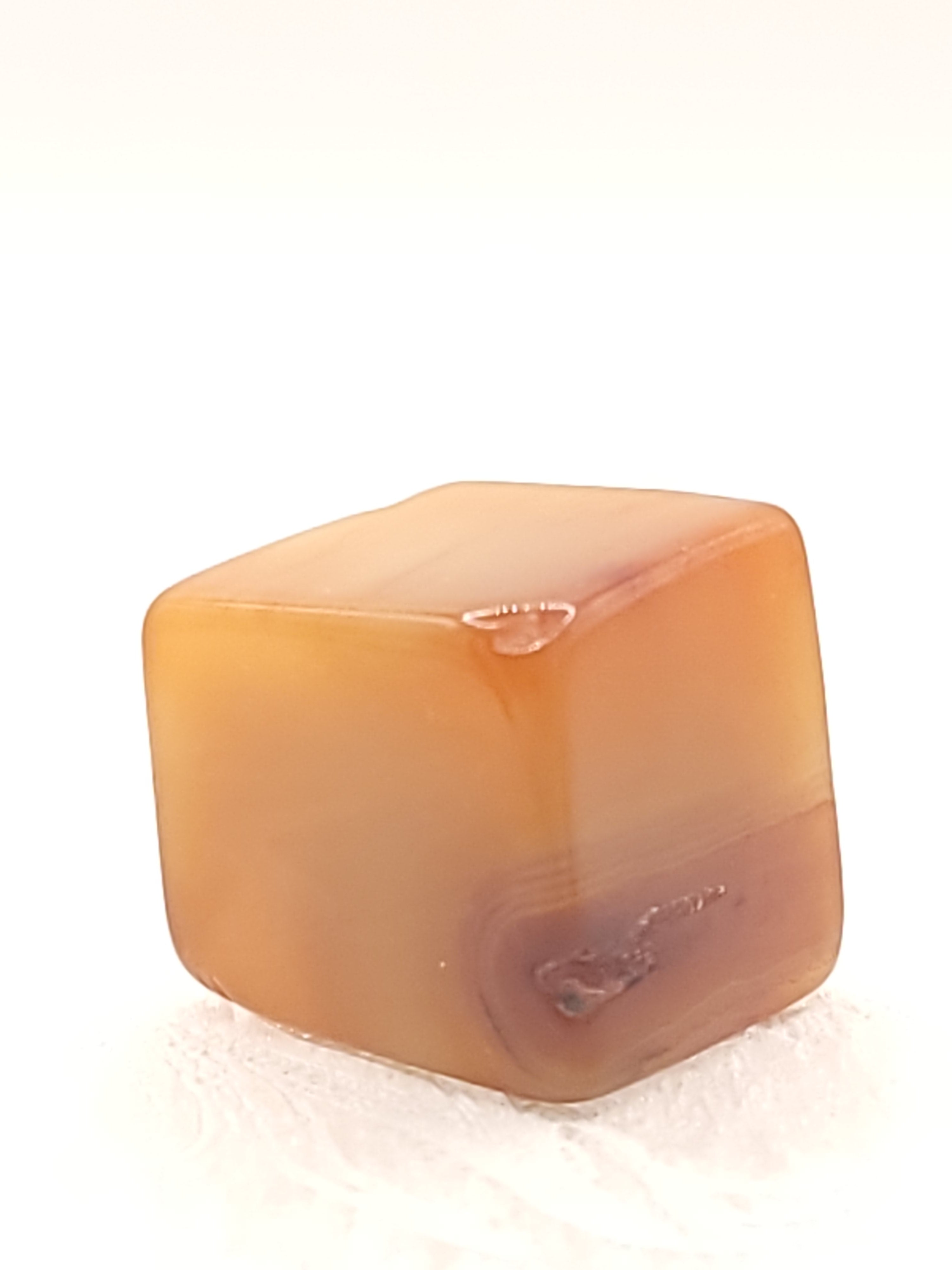 Carnelian Cube – 0.5–0.9 oz Polished Mini Crystal for Creativity, Courage & Vitality