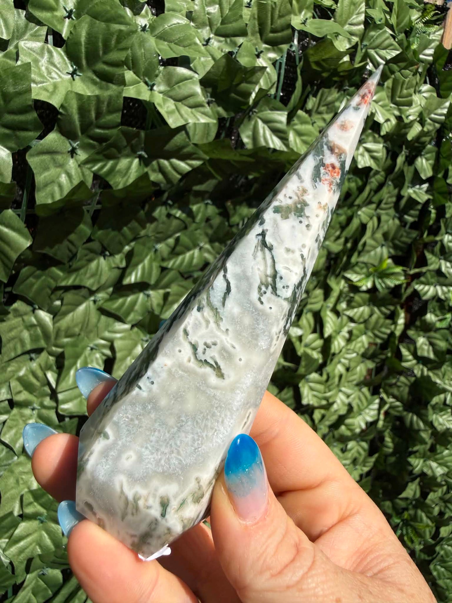 Tree & Moss Agate Diamond Points — Stability • Growth