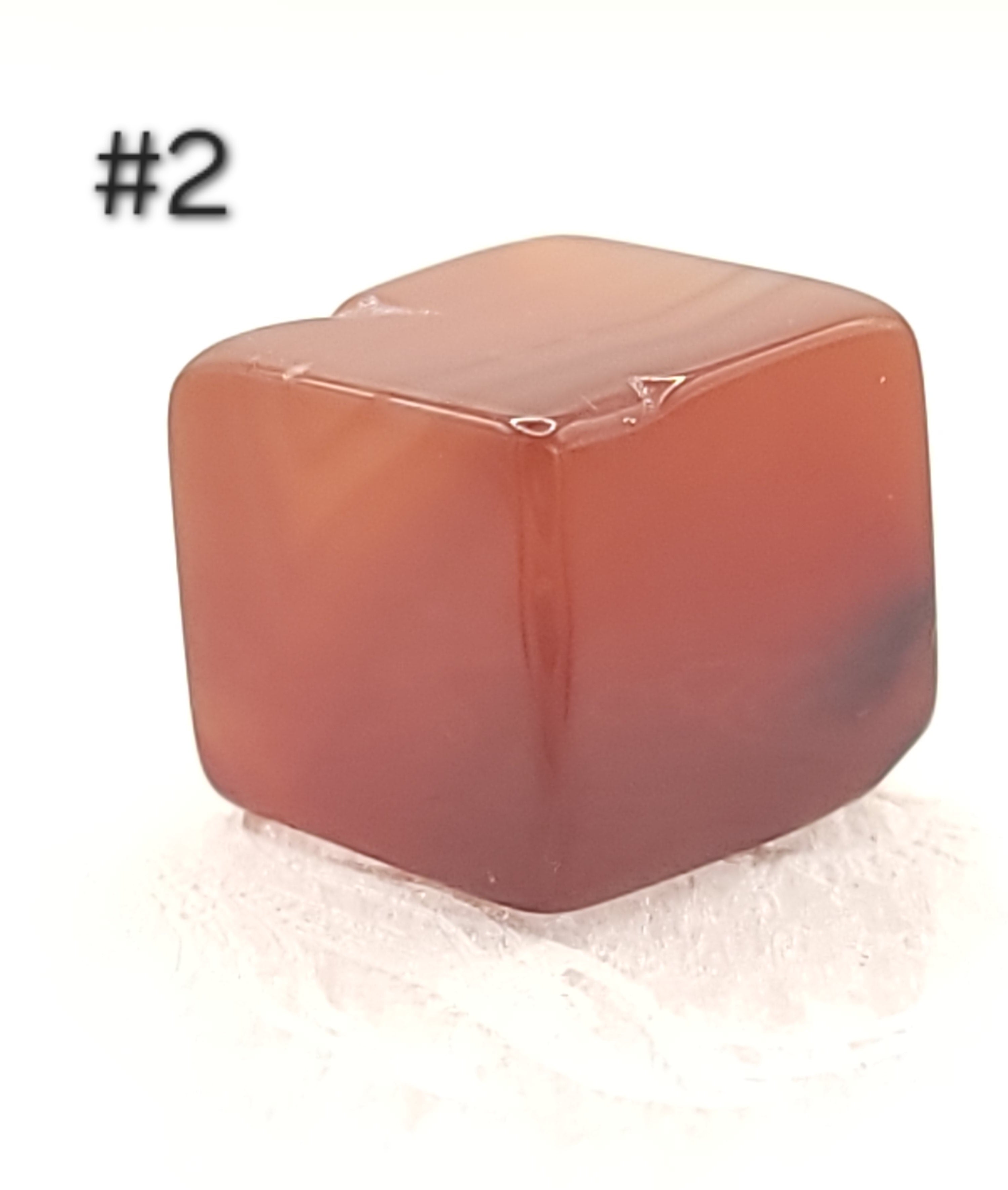 Carnelian Cube – 0.5–0.9 oz Polished Mini Crystal for Creativity, Courage & Vitality