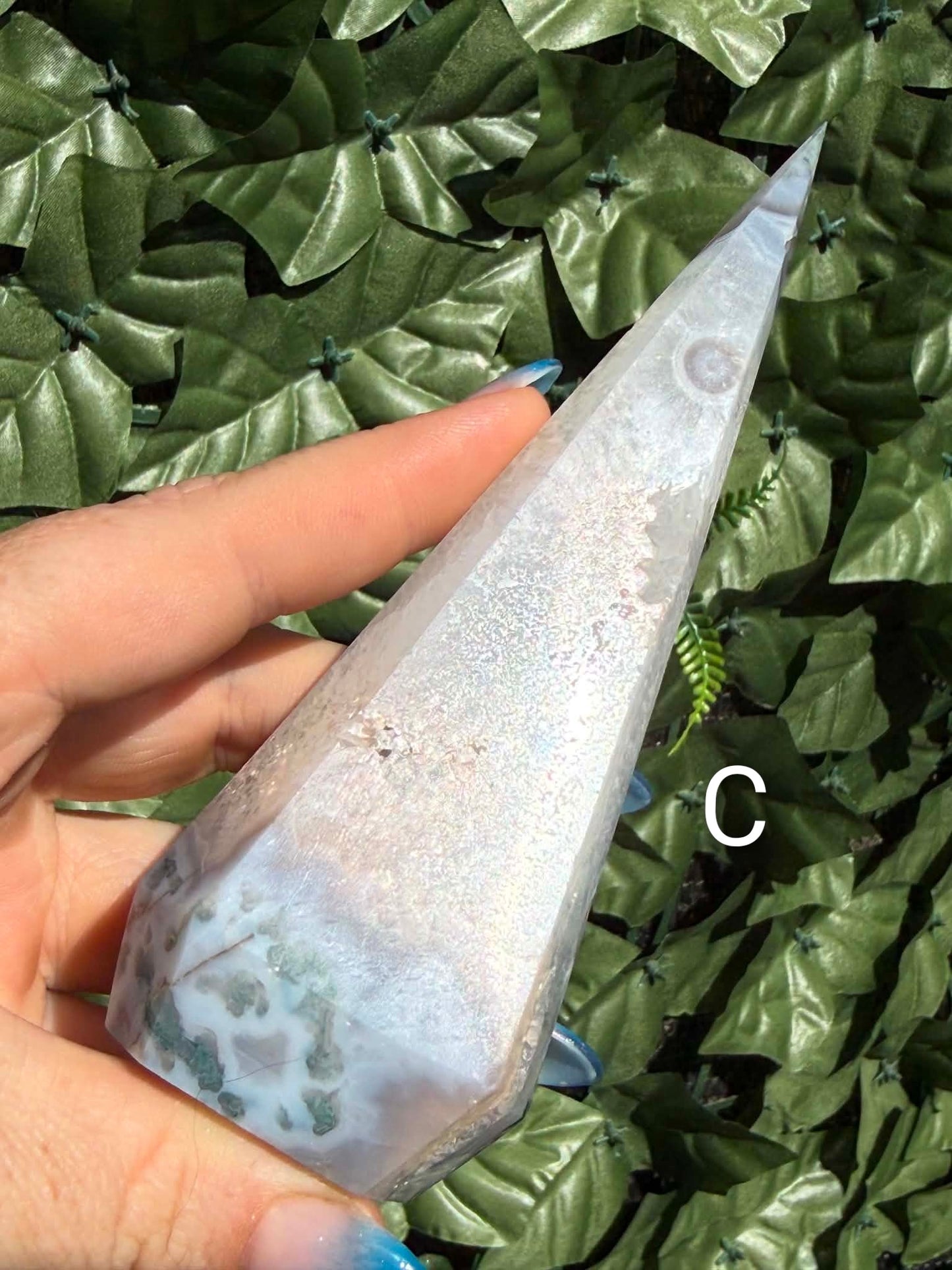Tree & Moss Agate Diamond Points — Stability • Growth