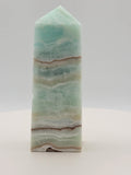 Caribbean Calcite Tower 5.8 oz – Ocean‑Blue Crystal for Calm, Clarity & Peaceful Energy