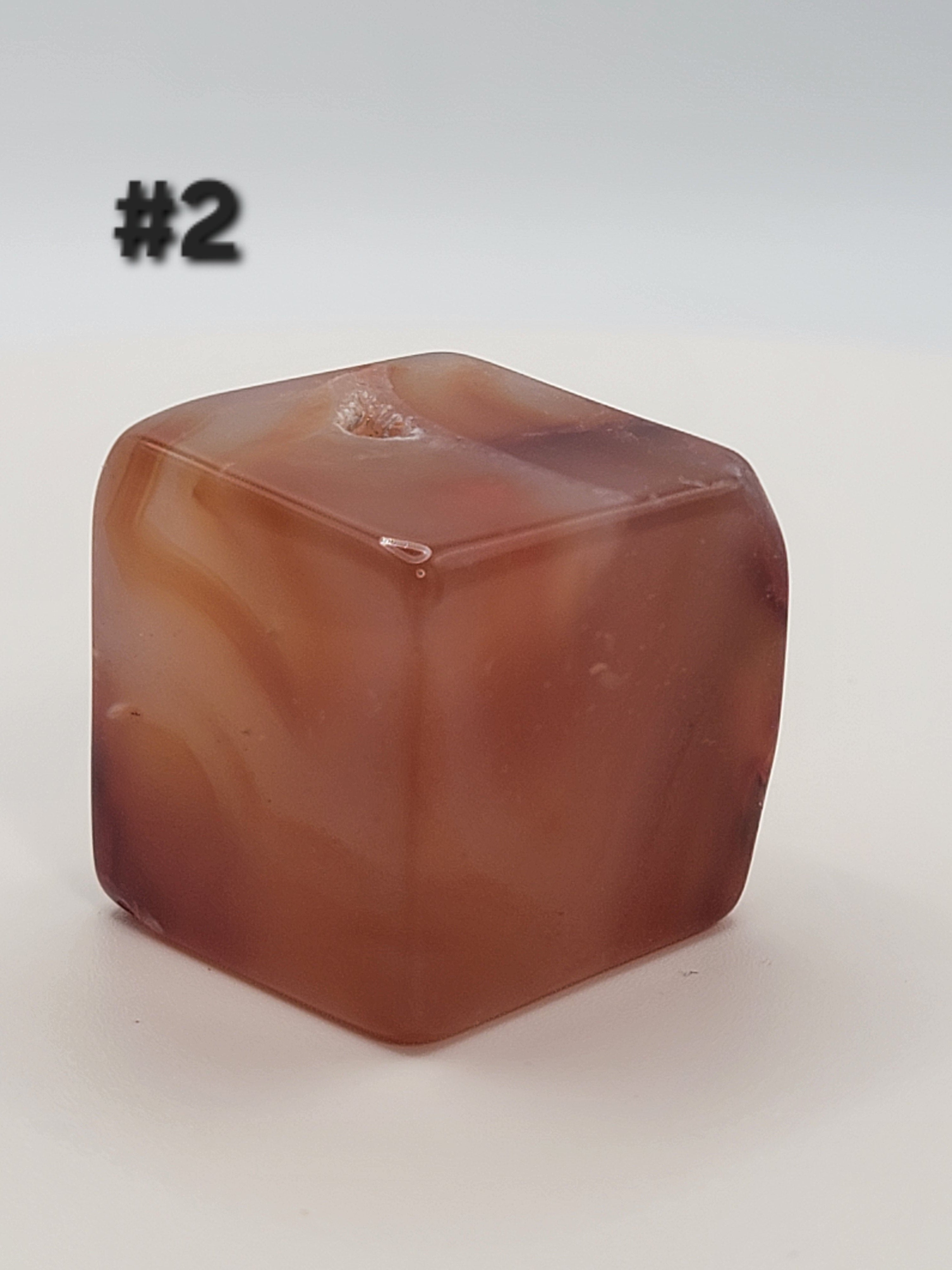Carnelian Cube – 1–1.9 oz Polished Crystal for Creativity, Courage & Energizing Vitality