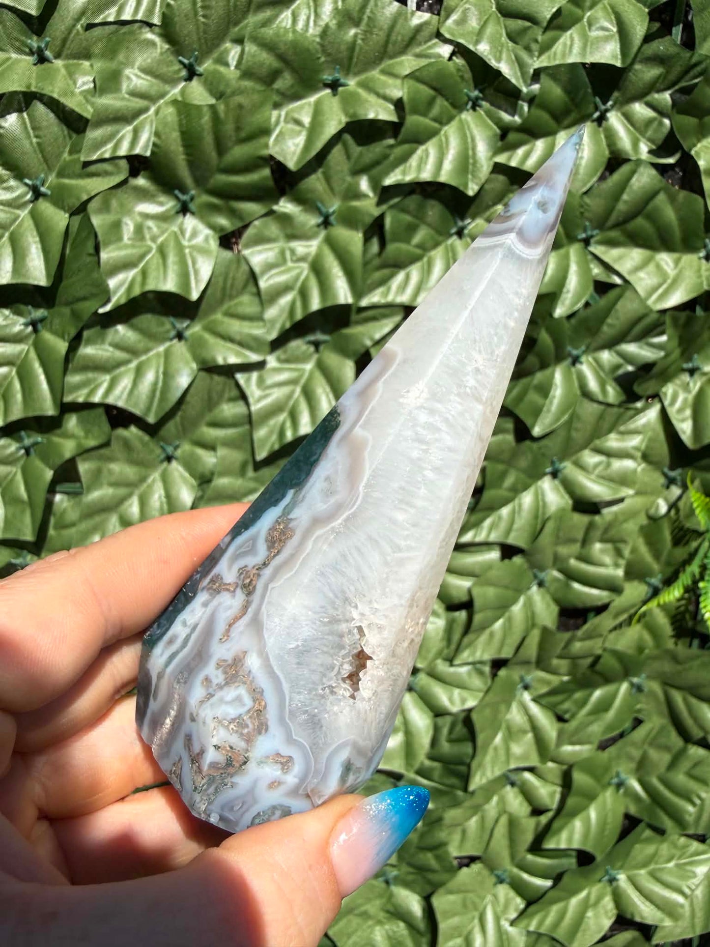 Tree & Moss Agate Diamond Points — Stability • Growth
