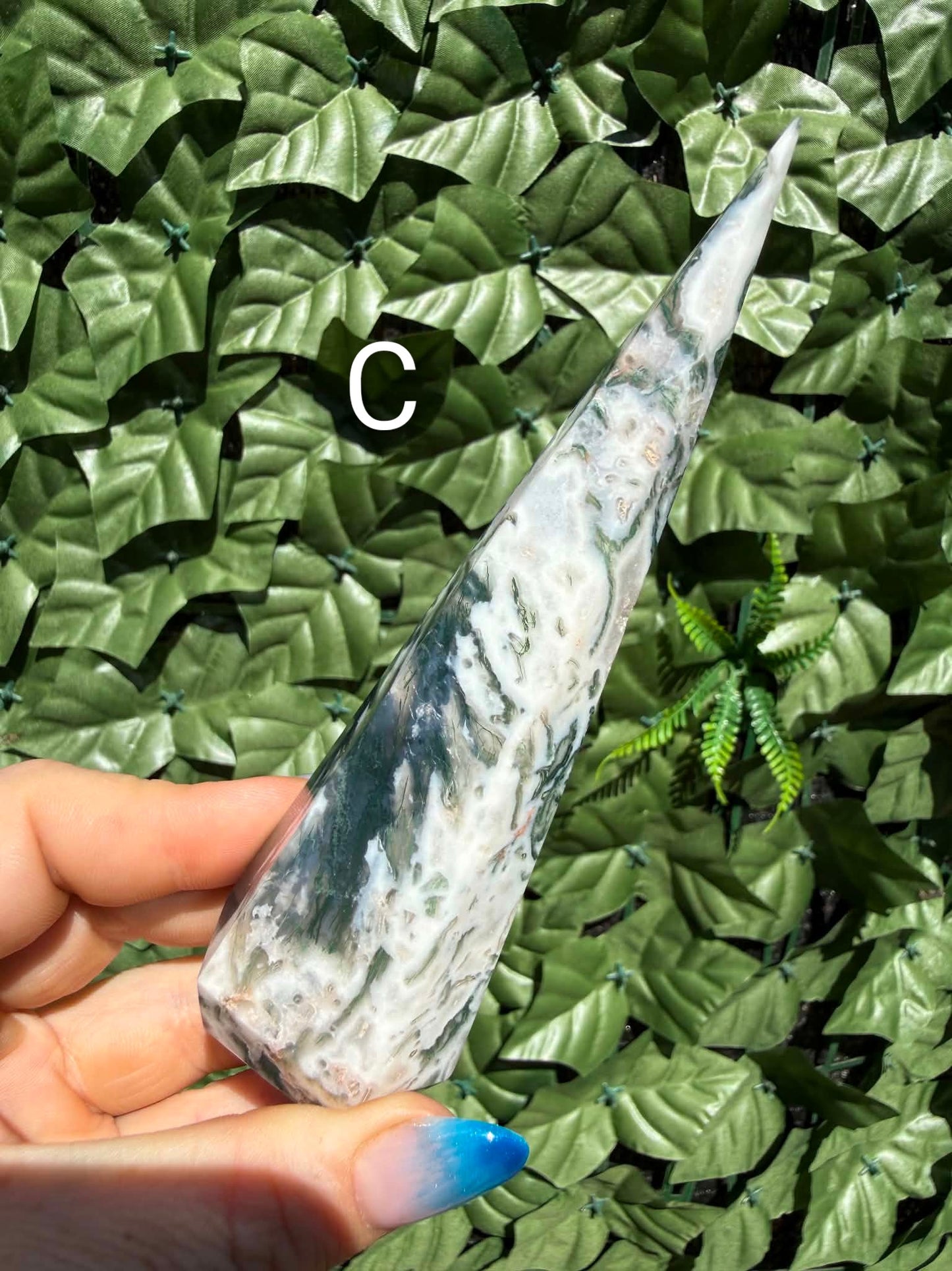 Tree & Moss Agate Diamond Points — Stability • Growth
