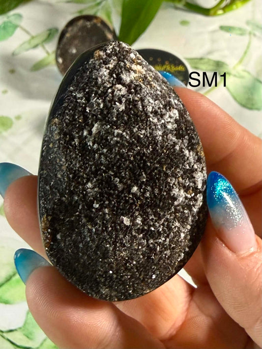 Druzy Septarian Egg Medium– Grounding • Strength