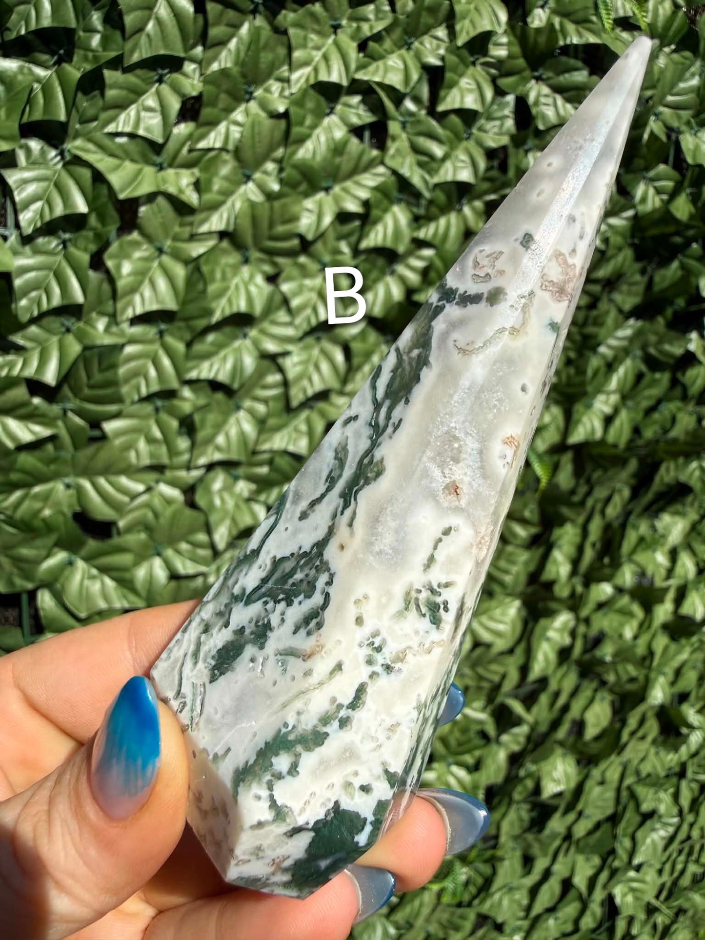 Tree & Moss Agate Diamond Points — Stability • Growth