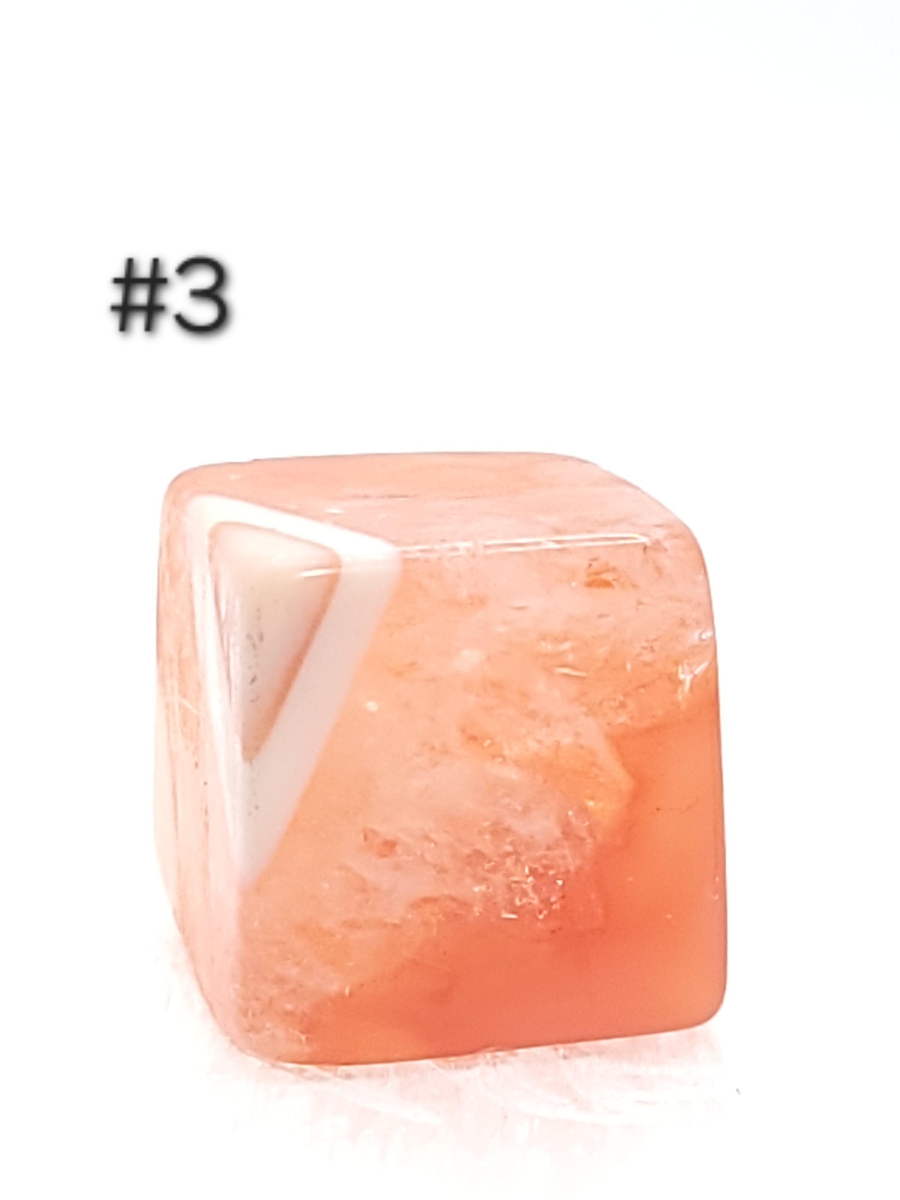 Carnelian Cube – 0.5–0.9 oz Polished Mini Crystal for Creativity, Courage & Vitality