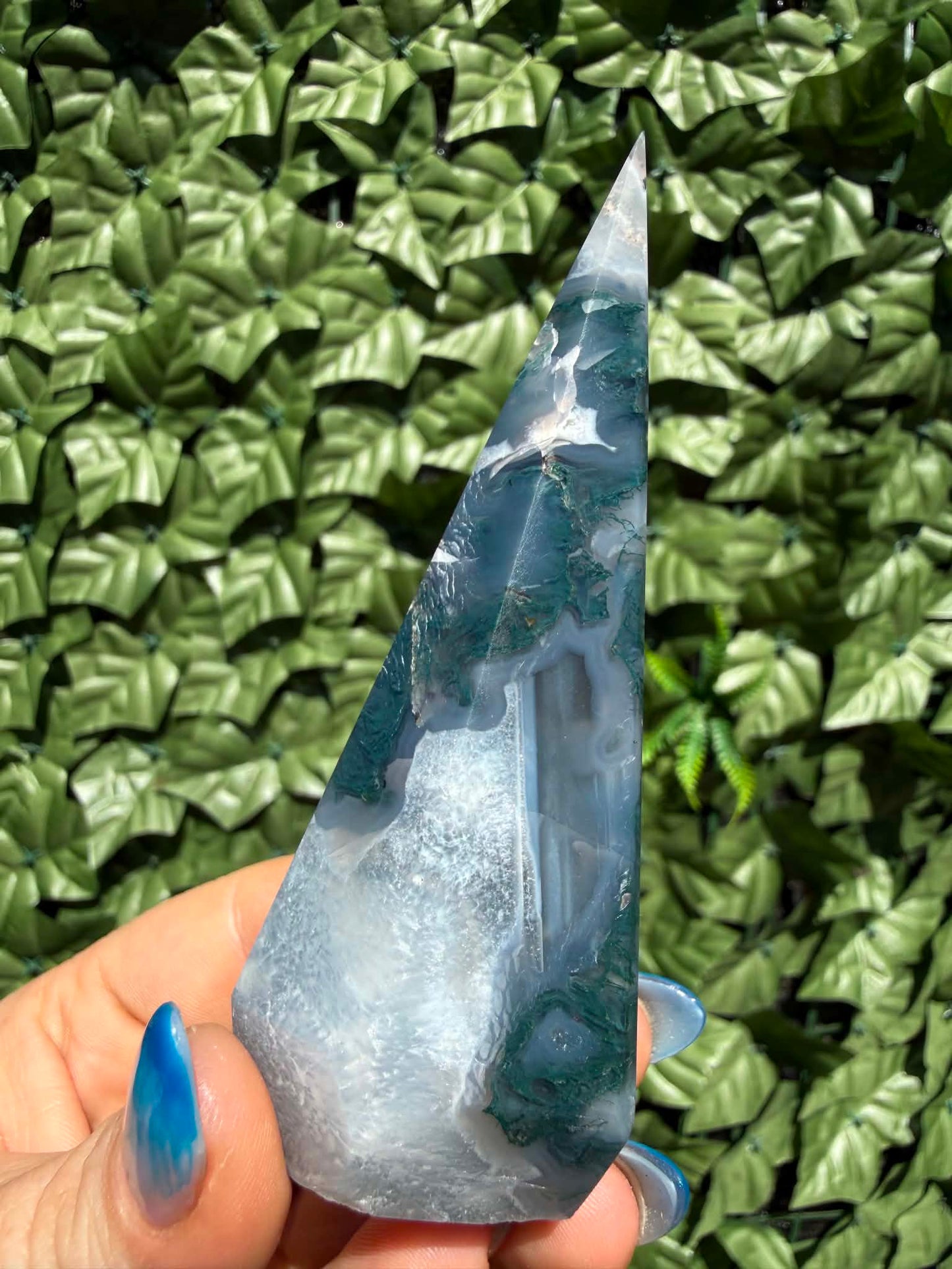 Tree & Moss Agate Diamond Points — Stability • Growth